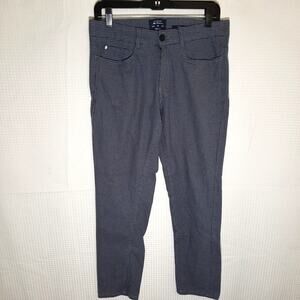 Ben Sherman Slim Fit Pants 30x30 Blue Houndstooth Stretch Mod Cotton Trousers